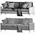 Sleek Nana Sofa: Modern Design, 3DsMax 2013 / OBJ 3D model small image 3