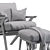 Elegant Mist Lounge Chair 3D model small image 5