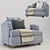 Elegant Comfort Arm Chair 3D model small image 1