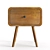 Scandinavian Teak Nightstand: 50x40x58 cm 3D model small image 5