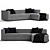 Modern BK_103: Spacious Stylish Sofa 3D model small image 1