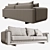 Modern Poly Sofa: Russian Translation 3D model small image 3