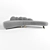 Luxury Gray Curve Sofa: Modern Design 3D model small image 2