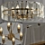 Ruby Crystal Chandelier: Elegant Millimeter Masterpiece 3D model small image 1