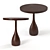 Darby Dark Walnut Side Table: Elegant and Functional 3D model small image 3