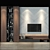 Versatile TV Wall with Decor 3D model small image 3