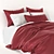 Luxurious Crimson Dream Velvet Bed 3D model small image 2