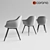 Vintage Gray Dining Chair - Quilda LA REDOUTE 3D model small image 2