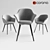 Vintage Gray Dining Chair - Quilda LA REDOUTE 3D model small image 4