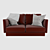 Sleek All-Two 190 Sofa 3D model small image 2