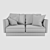 Sleek All-Two 190 Sofa 3D model small image 3