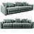 Luxury Ceasar Fendi Sofa 3D model small image 1