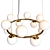 Bubbles Brass Pendant Light - CB2 3D model small image 1