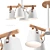 Natura C Pendant Lamp with 4 Shades 3D model small image 1
