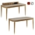 EDEN-ROCK Desk: Elegant Cherry Wood Design 3D model small image 1