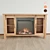 Modern Mahan TV Stand with Fireplace 3D model small image 5