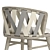 Teak and Synthetic Rope Outdoor Chair 3D model small image 2