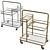 Stirling Bar Trolley: Sleek and Stylish Rolling Beverage Cart 3D model small image 1