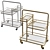 Stirling Bar Trolley: Sleek and Stylish Rolling Beverage Cart 3D model small image 2