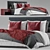 Modern Minotti Powell Bed 3D model small image 2