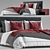 Modern Minotti Powell Bed 3D model small image 3