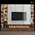 Modular TV Wall Unit - Easy Size Editing - V-Ray and Corona Render Compatible 3D model small image 1