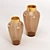 Golden Rim Glass Vase 3D model small image 1