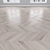 White Oak Parquet: Herringbone, Linear, Chevron 3D model small image 4