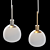 Sleek Glass Pendant Lamp 3D model small image 3