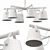 Natura C Pendant Lamp with 6 Shades 3D model small image 6