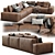 Modern Jesse Leather Sofa 3D model small image 1