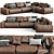 Modern Jesse Leather Sofa 3D model small image 2