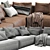 Modern Jesse Leather Sofa 3D model small image 4