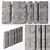 Sleek Slab Stone Wall N1 3D model small image 1