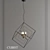 Cubist Pendant Chandelier: Black and Gold 3D model small image 1