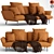 Zanotta Dove 2-Seater Sofa: Contemporary Elegance for Your Home 3D model small image 1