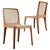 Bossa Palha Dining Set: Elegant, Textured, and Rendering-Ready 3D model small image 2