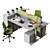 Steelcase Ology Office Table 3D model small image 5