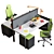 Steelcase FrameOne Office Table 3D model small image 4