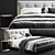 Luxury Minotti Andersen Quilt Bed 3D model small image 3