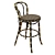 Stylish Vienna Walnut Counter Stool 3D model small image 5