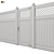 Classic White Fence 180cm 3D model small image 2