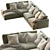 Haven 2-Piece Terminal Chaise Sectional 3D model small image 2