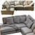 Haven 2-Piece Terminal Chaise Sectional 3D model small image 3