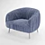 Elegant Minotti Chair: Vray 3D Modeling 3D model small image 4