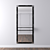 Industrial Metal Frame Loft Mirror 3D model small image 5