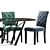 Modern Preston Dining Chair Set 3D model small image 3