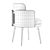 Bond Dining Chair | Elegant Design with Rattan Detail 3D model small image 5