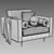 Contemporary Sven Armchair: Sleek & Stylish 3D model small image 5