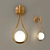 Golden Drop Pendant Light 3D model small image 1